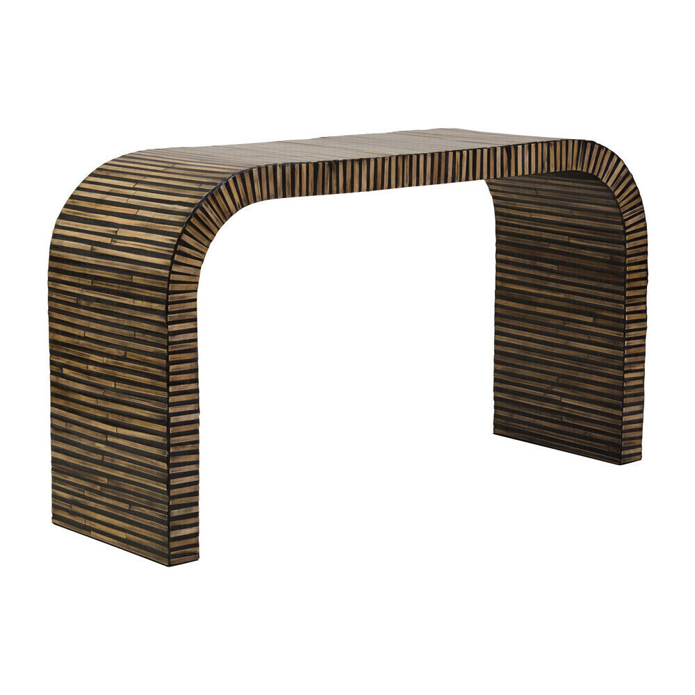 Bambusa Bamboo Inlay Curved Console Table - Image 4