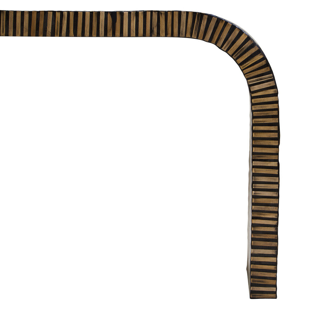Bambusa Bamboo Inlay Curved Console Table - Image 6