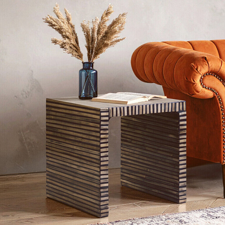 Bambusa Bamboo Inlay Side Table - Image 2