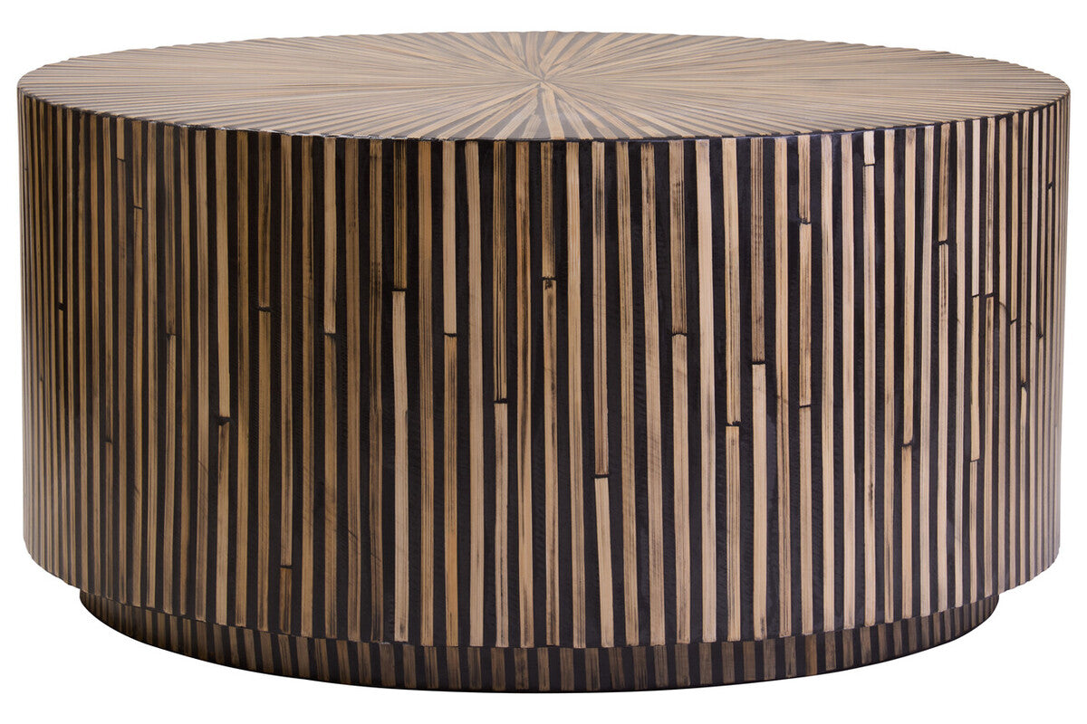Bambusa Bamboo Inlay Round Coffee Table - Image 1