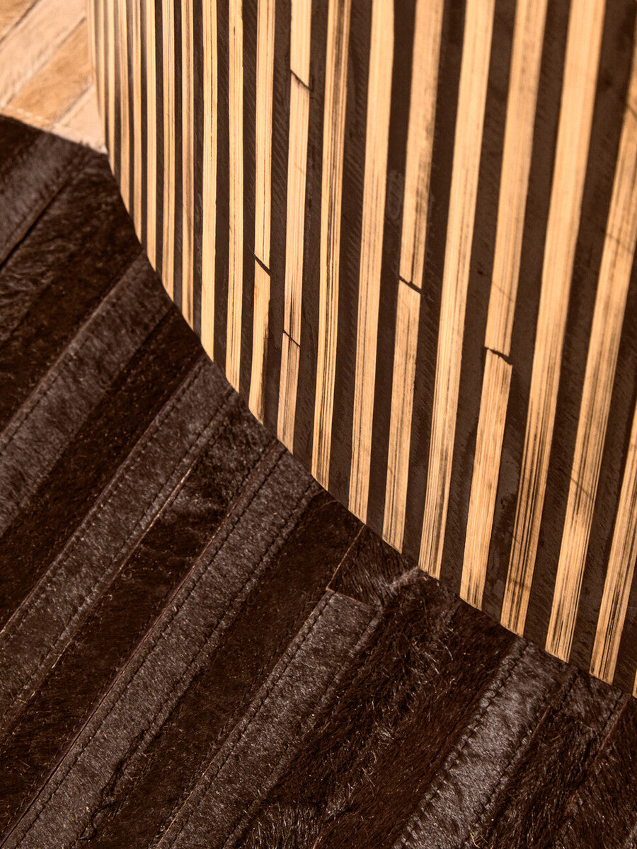 Bambusa Bamboo Inlay Round Coffee Table - Image 4