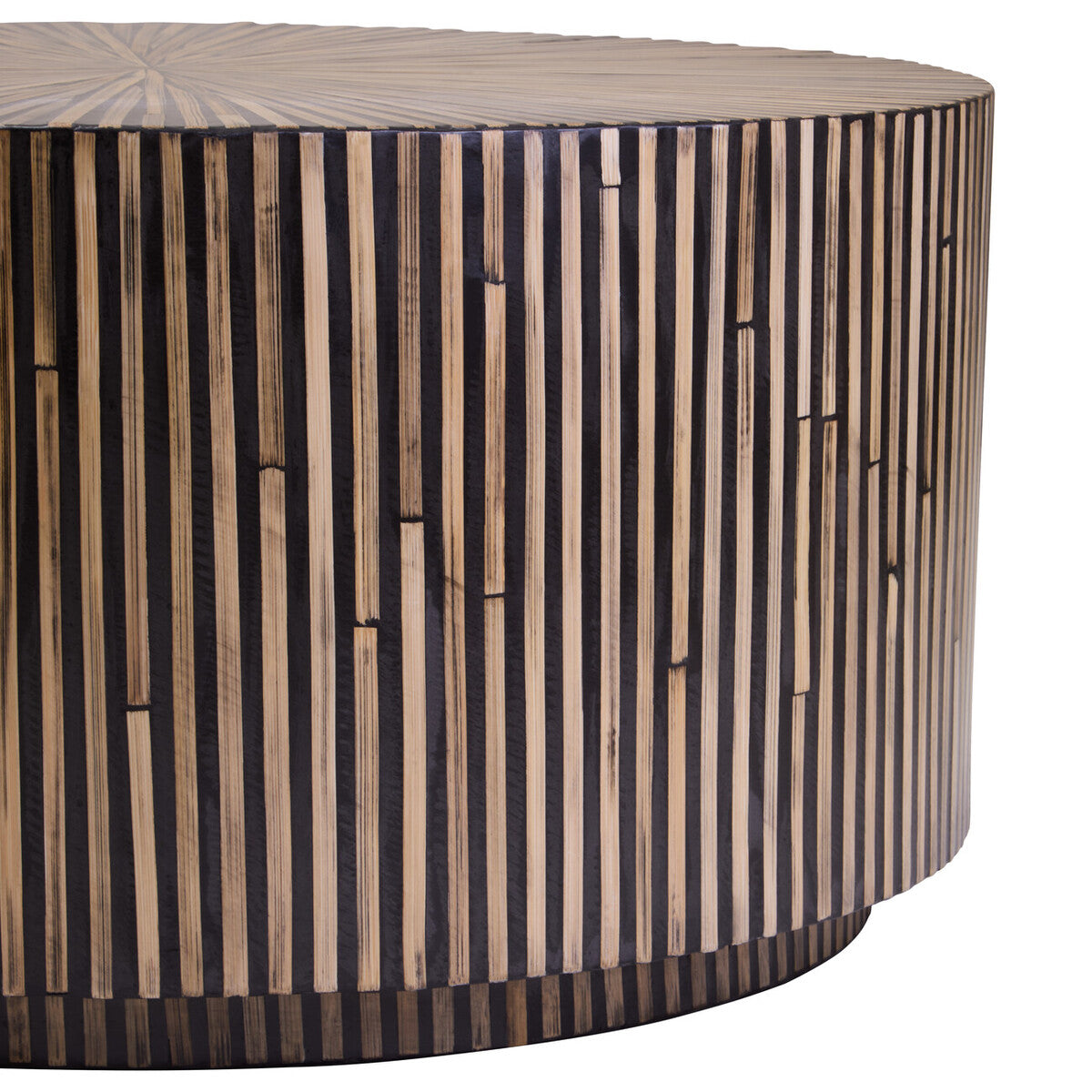 Bambusa Bamboo Inlay Round Coffee Table - Image 8