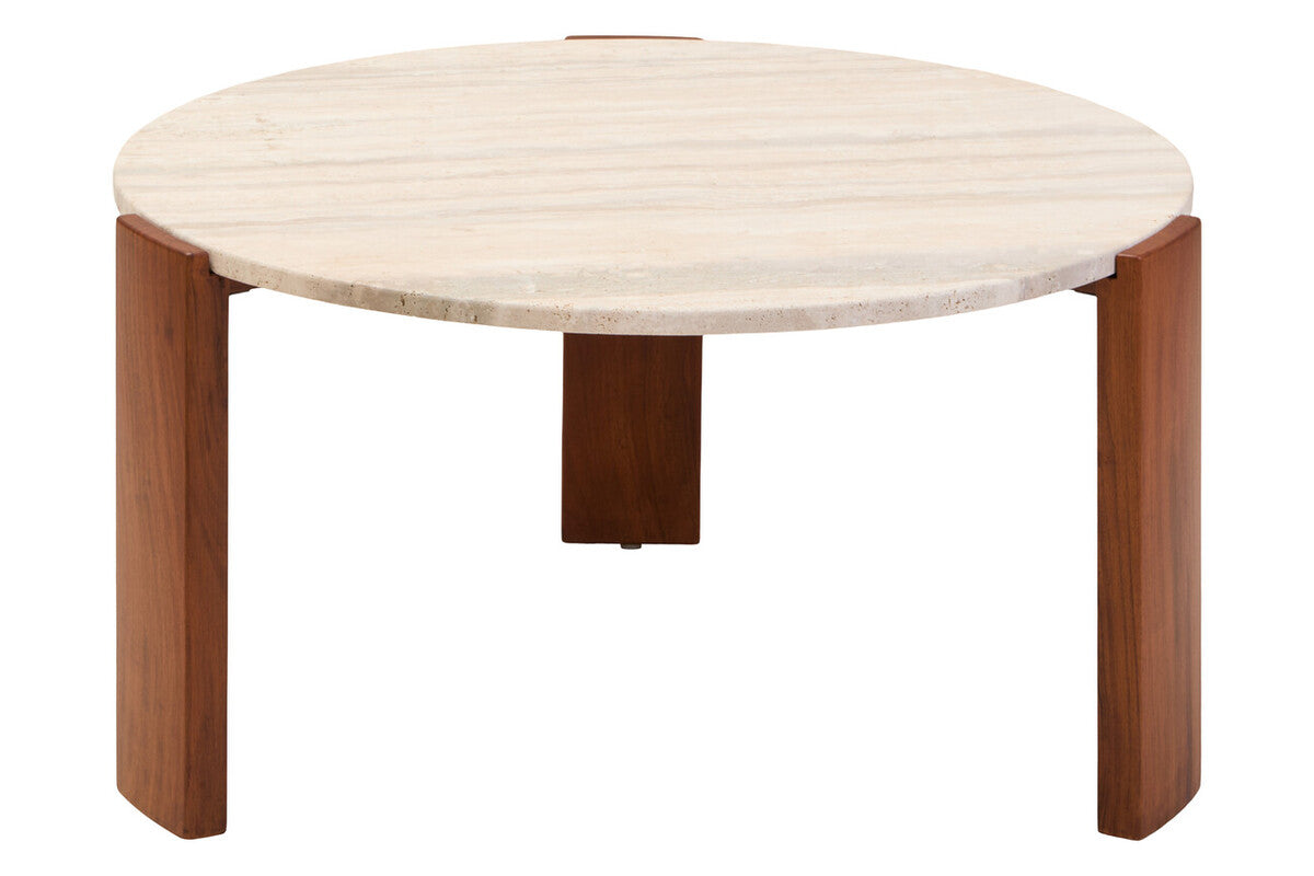 Palermo Round Travertine Top Large Coffee Table