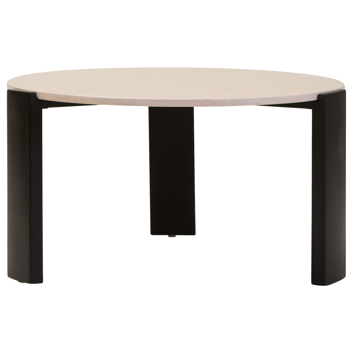 Palermo Round Cream Marble Top Large Coffee Table