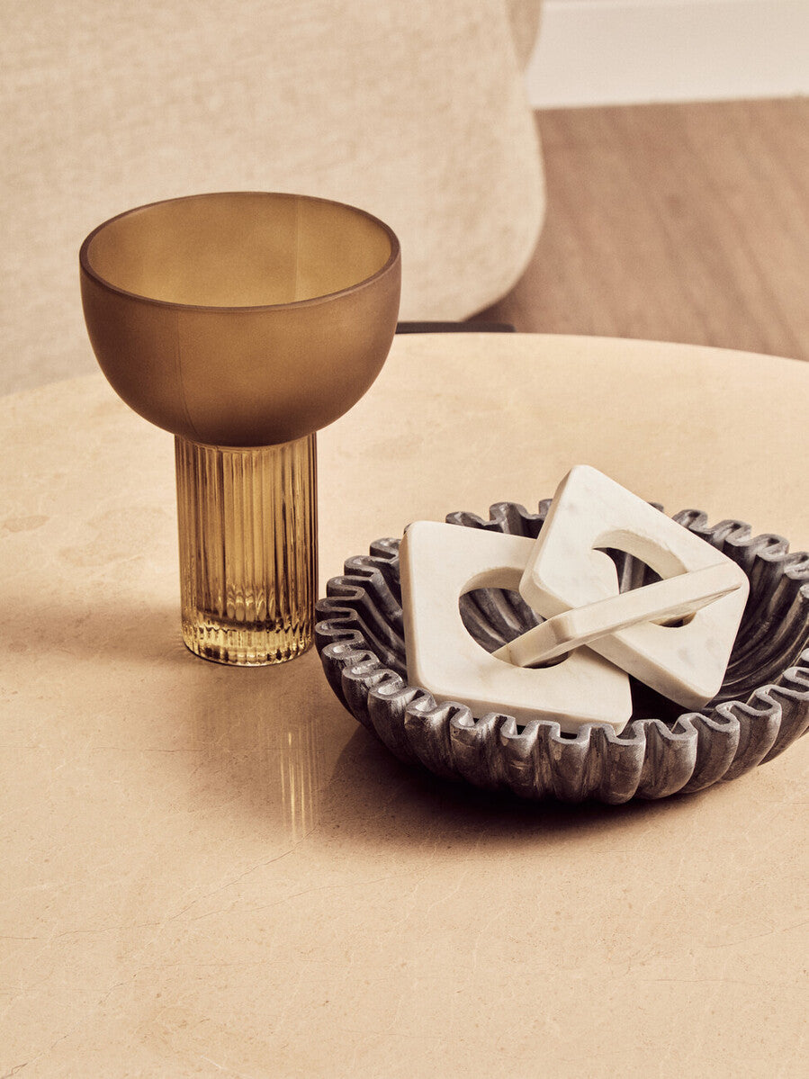 Palermo Round Cream Marble Top Large Coffee Table