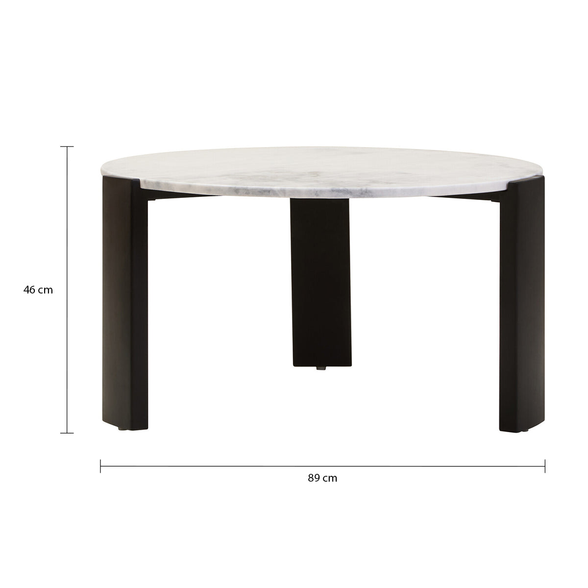 Palermo Round White Marble Top Large Coffee Table