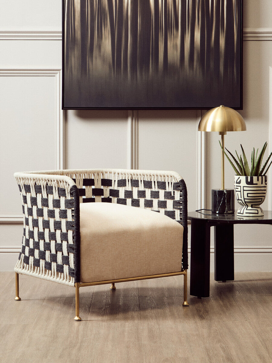 Palermo Round Black Marble Top Small Coffee Table