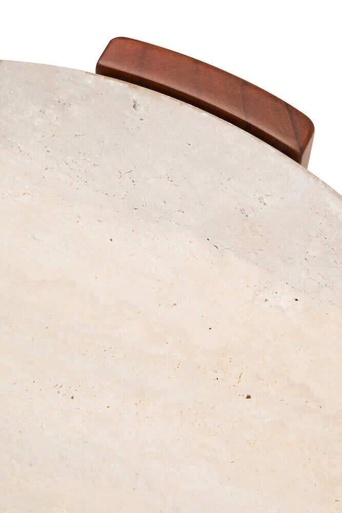 Palermo Travertine Top Round Side Table - Image 10