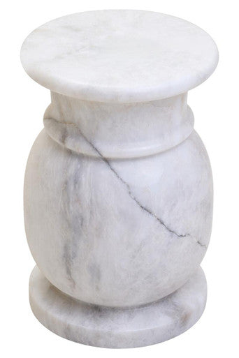 Marble pedestal with a white background