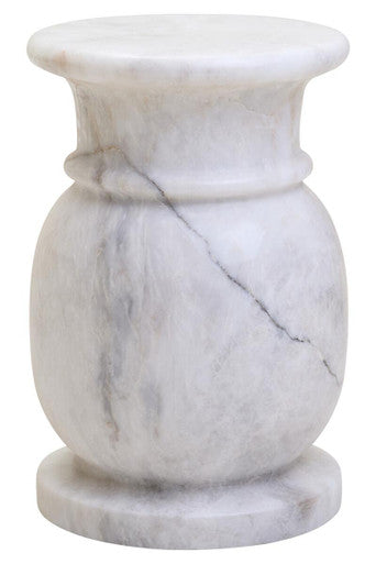 Zoro White Marble Stool