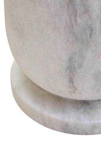 Zoro White Marble Stool
