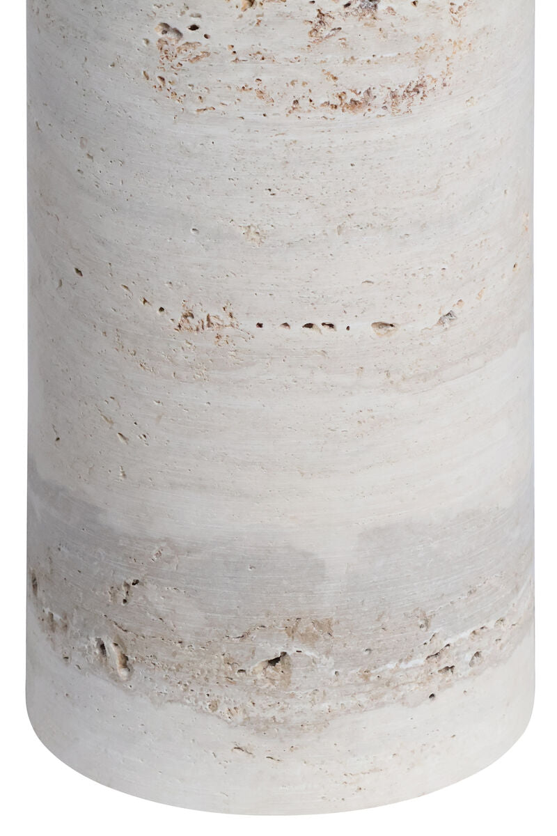 Metal Top Travertine Base Side Table | Murcia