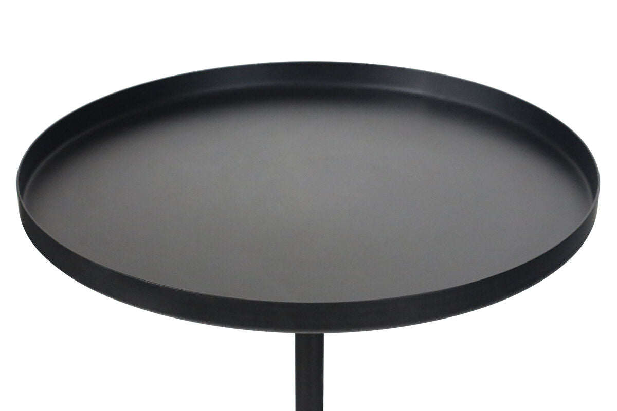 Metal Top Travertine Base Side Table | Murcia