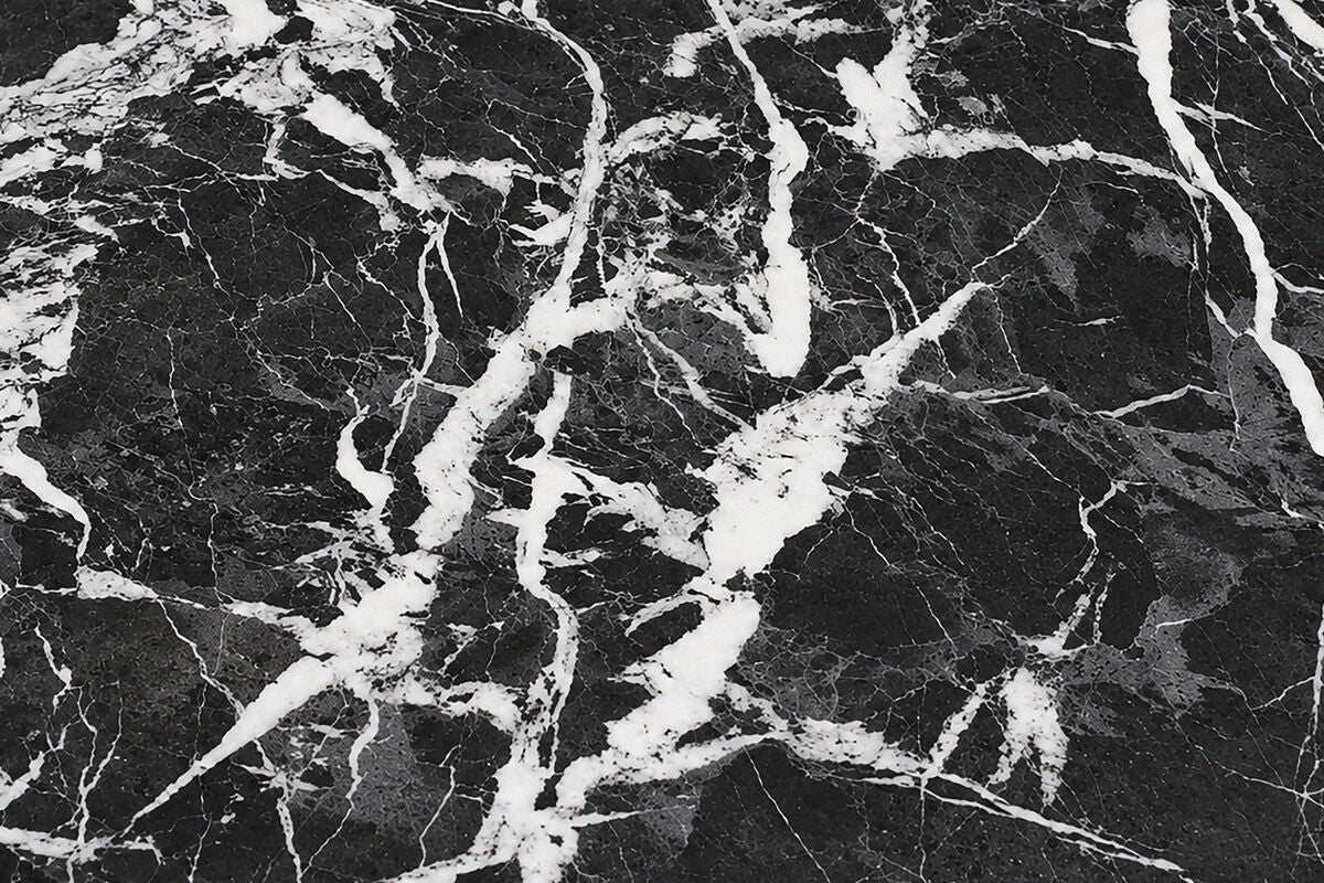 Black and White Marble Top and Base Side Table | Merida