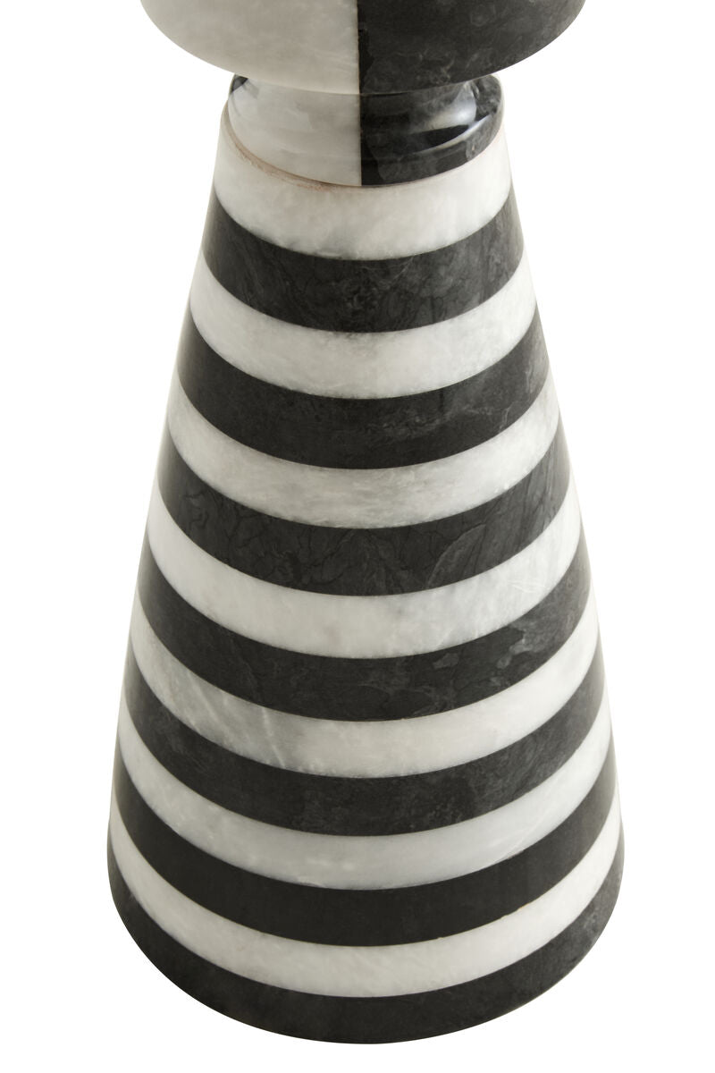Black and White Stripe Side Table | Zoro