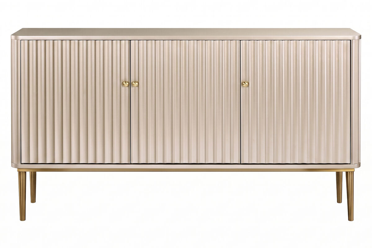 Three Door Flute Detail Sideboard | Dusino