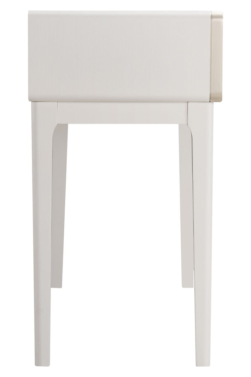 Ivory Wood Veneer Finish Two Drawer Dressing Table | Dorsino