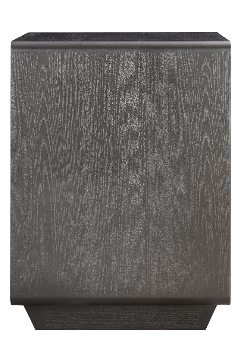 Brown Wood Veneer Finish Two Drawer Bedside Table | Dorsino