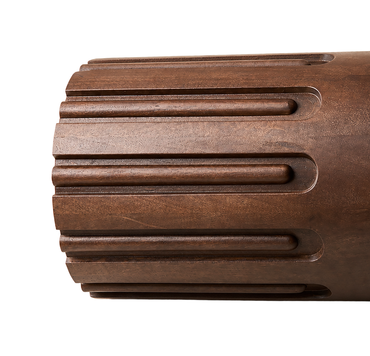 Round Marble Top Mango Wood Carve Detail Side Table | Barola