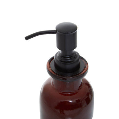 Allegra Kiara Brown Glass Soap Dispenser