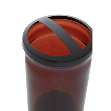 Allegra Kiara Brown Glass Toothbrush Holder