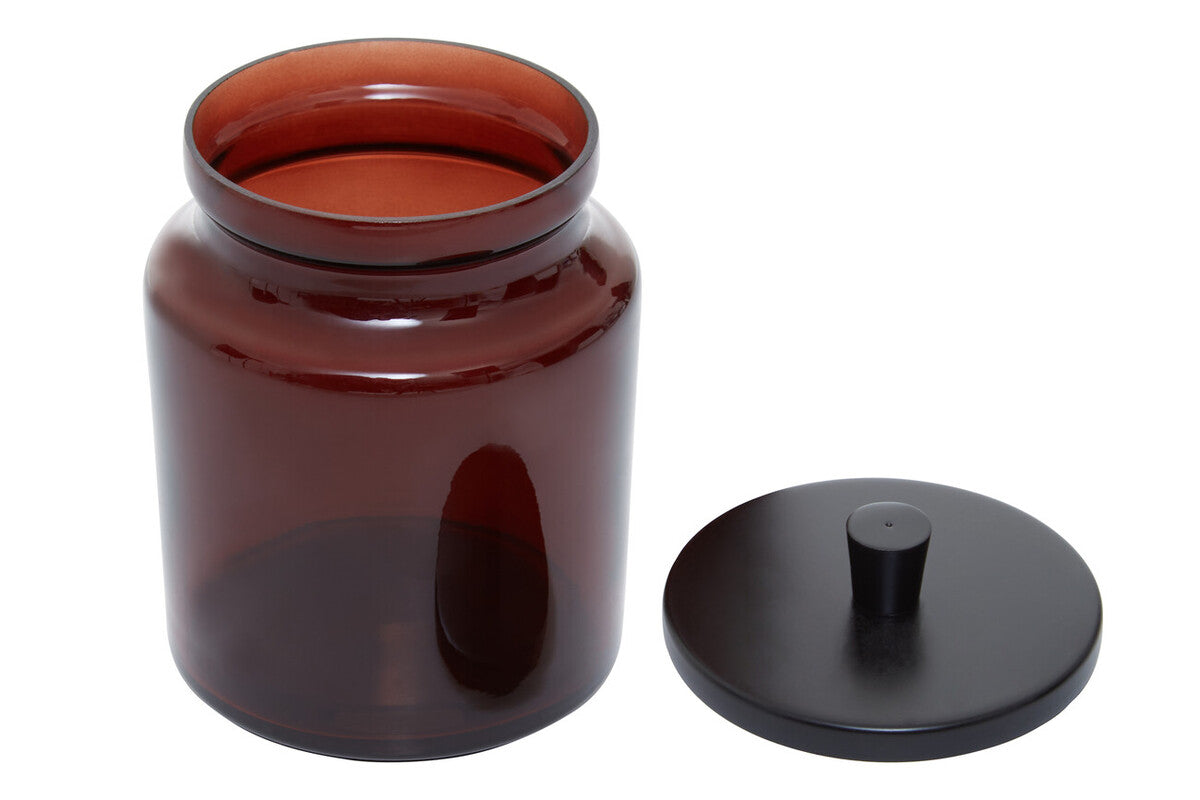 Allegra Kiara Brown Glass Bathroom Jar
