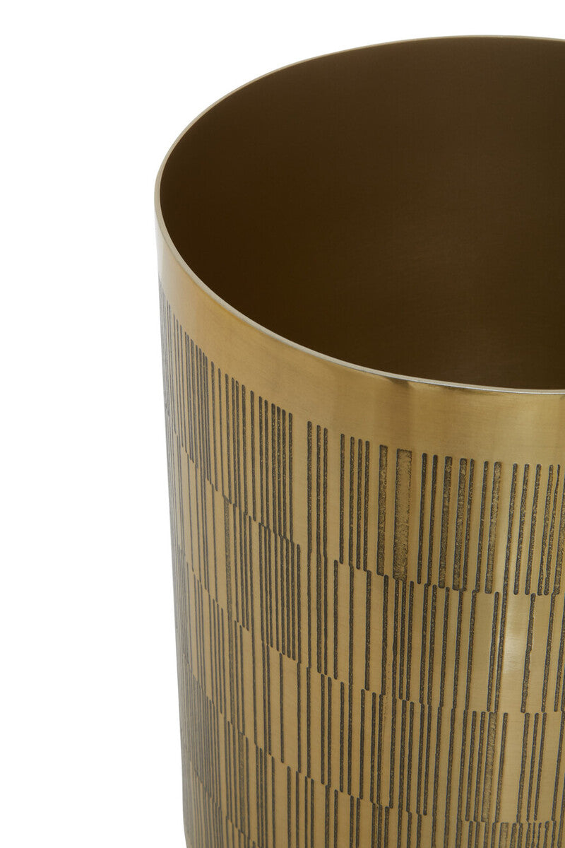 Allegra Gold Finish Aluminium Round Waste Bin