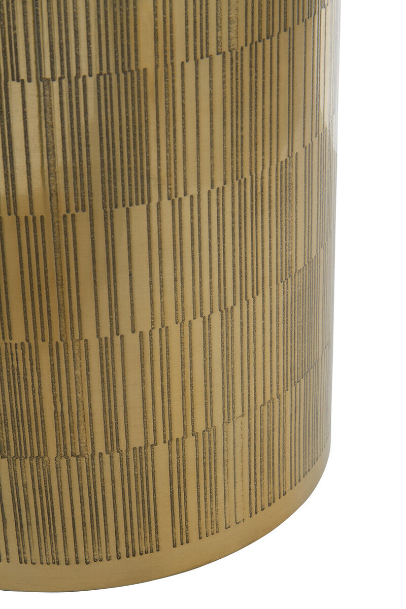 Allegra Gold Finish Aluminium Round Waste Bin