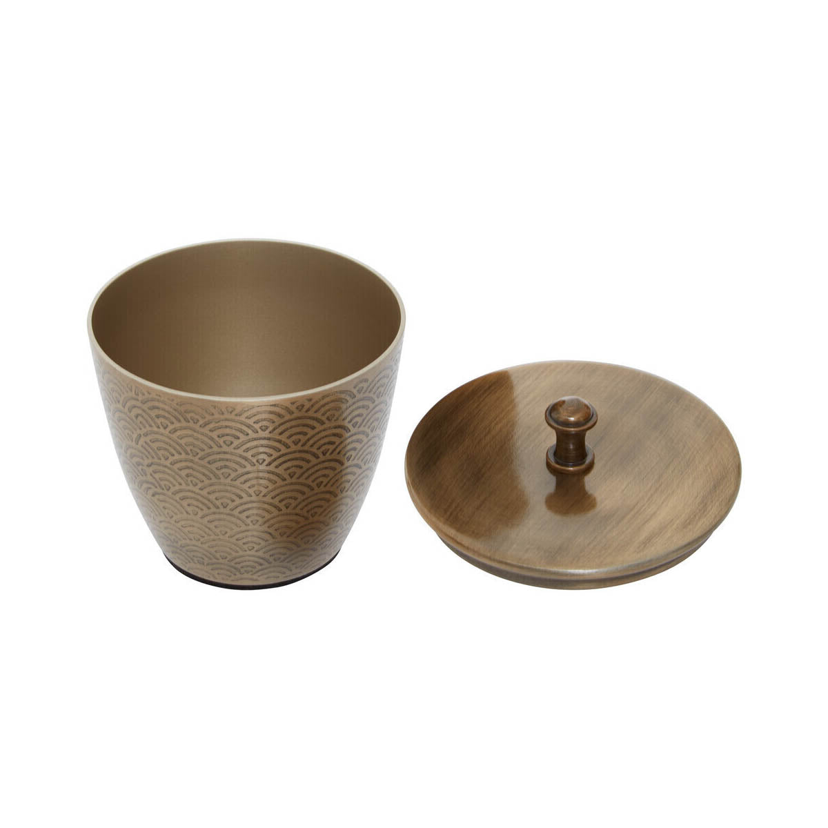 Allegra Aluminium Gold Finish 300ml Bathroom Jar