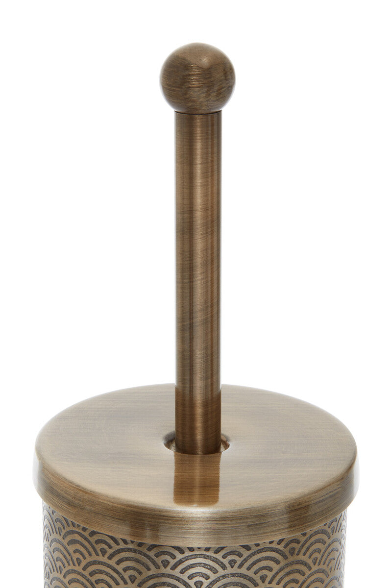 Allegra Etched Metallic Toilet Brush