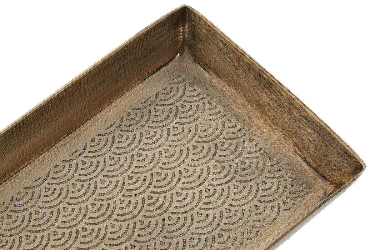 Allegra Etched Detail Aluminium Tray