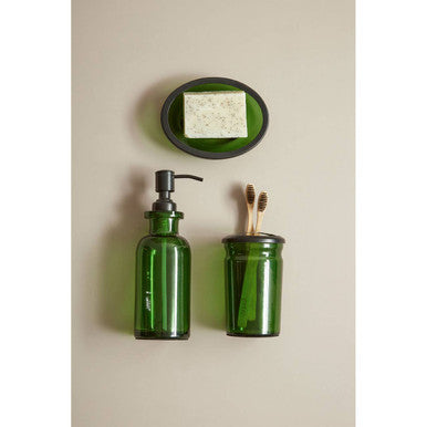 Allegra Kiara Green Glasss Soap Dispenser