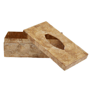 Palu Beige Seashell Tissue Box