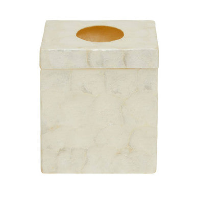 Palu White Shell Square Tissue Box - Image 4