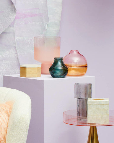 Palu White Shell Square Tissue Box