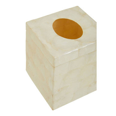 Palu White Shell Square Tissue Box - Image 5