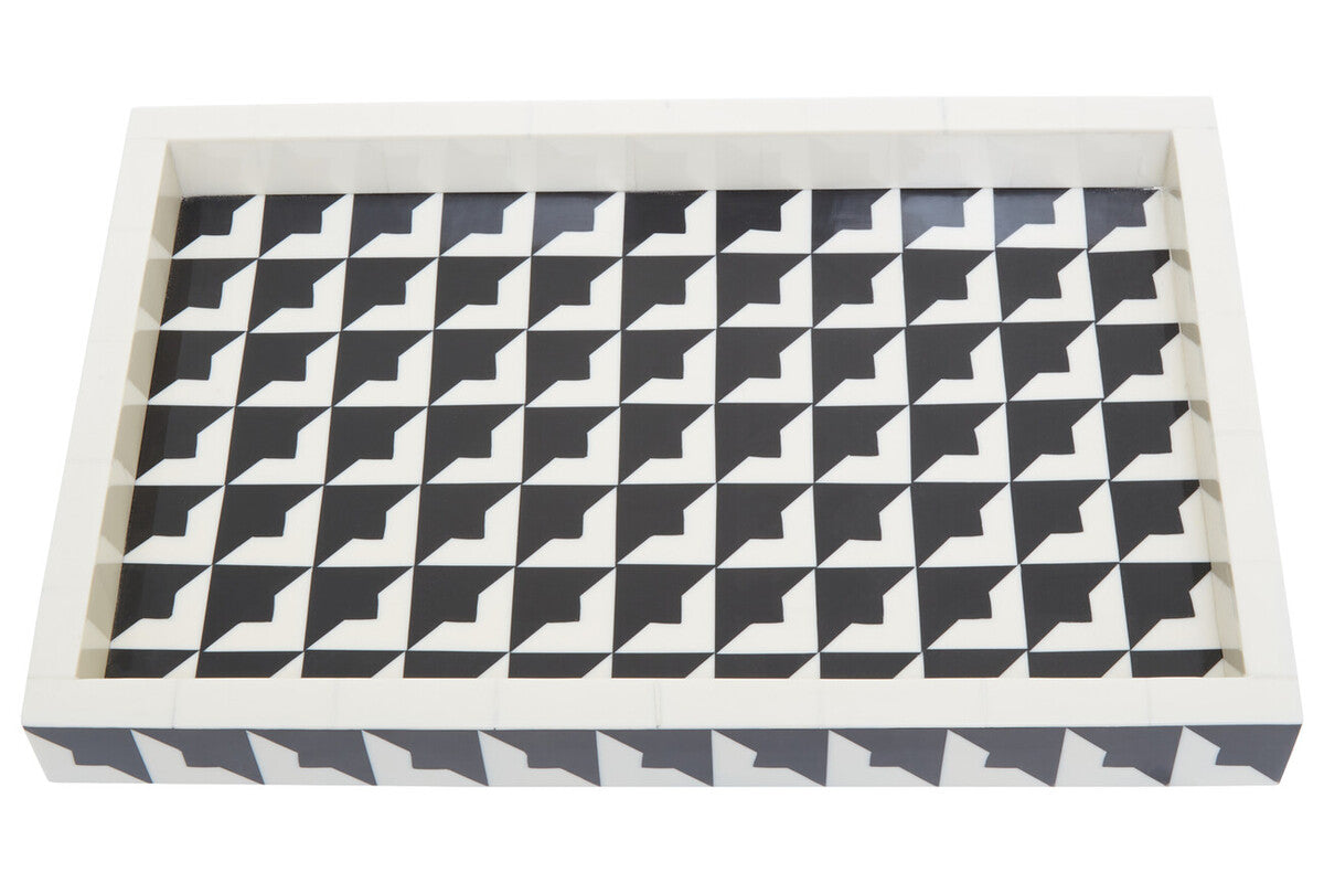 Davino Black And White Tray