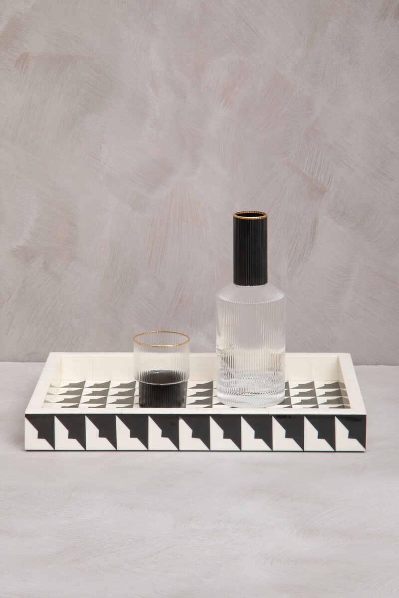 Davino Black And White Tray