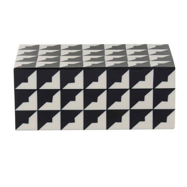Davino Small Black and White Trinket Box