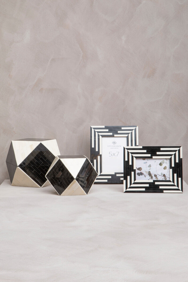 Donato Black and White Small Trinket Box