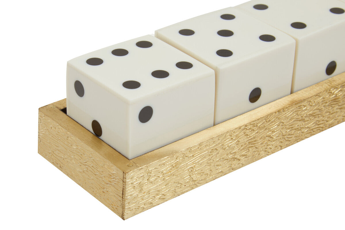Churchill Games Gold Dice Set with 5 White Dice