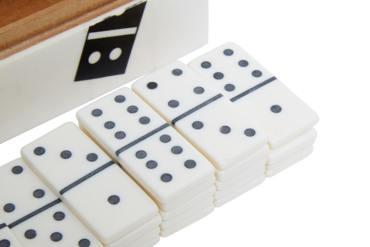 Churchill Games White and Black Domino Box