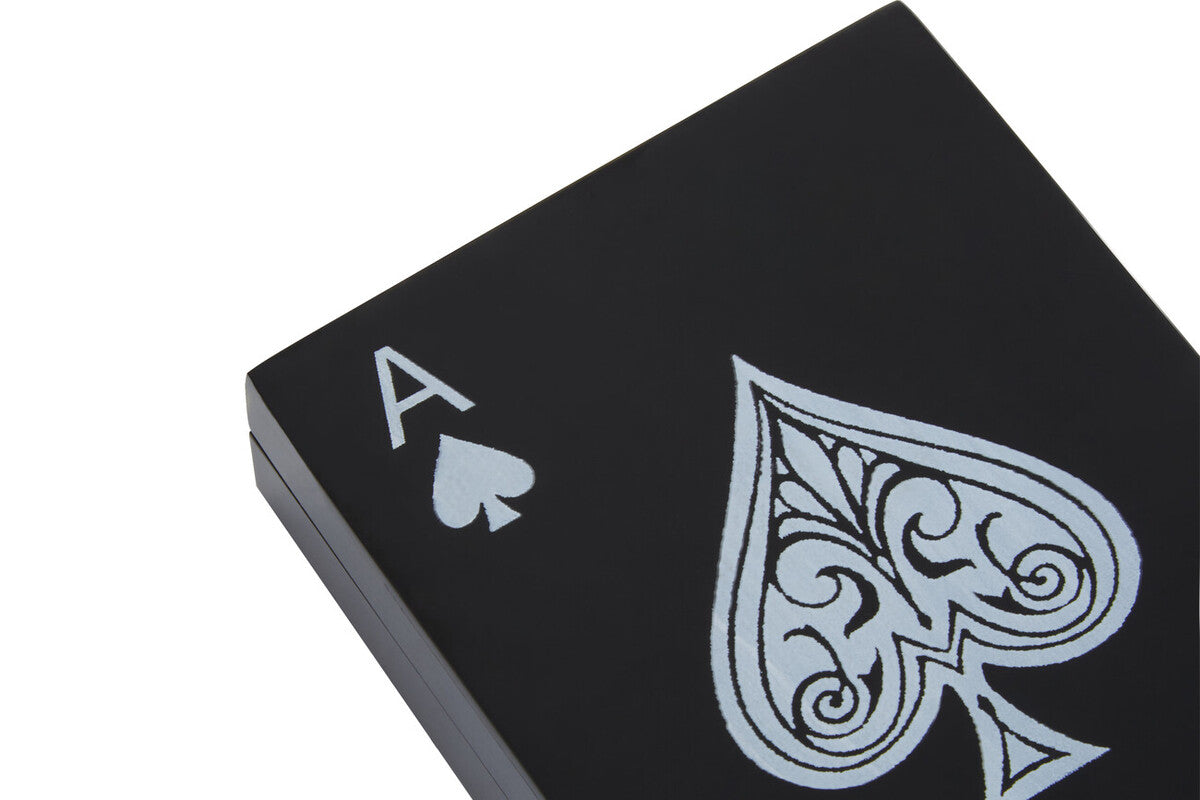 Churchill Games Black and White Card Box with Playing Cards