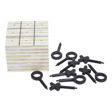 Set of black clock keys and wooden sticks on a white background