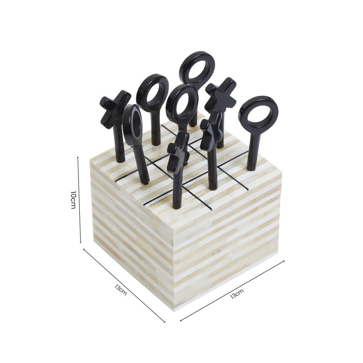 Churchill Games Cream and Black Bone Noughts & Crosses