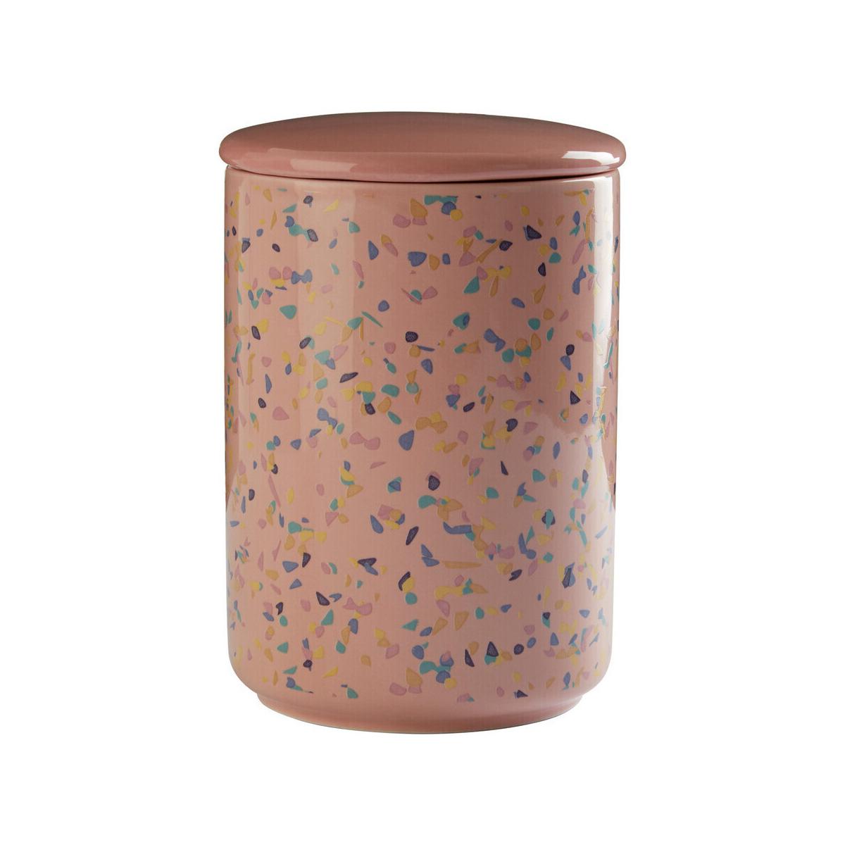 Yuki Large Pink Terrazzo Storage Canister