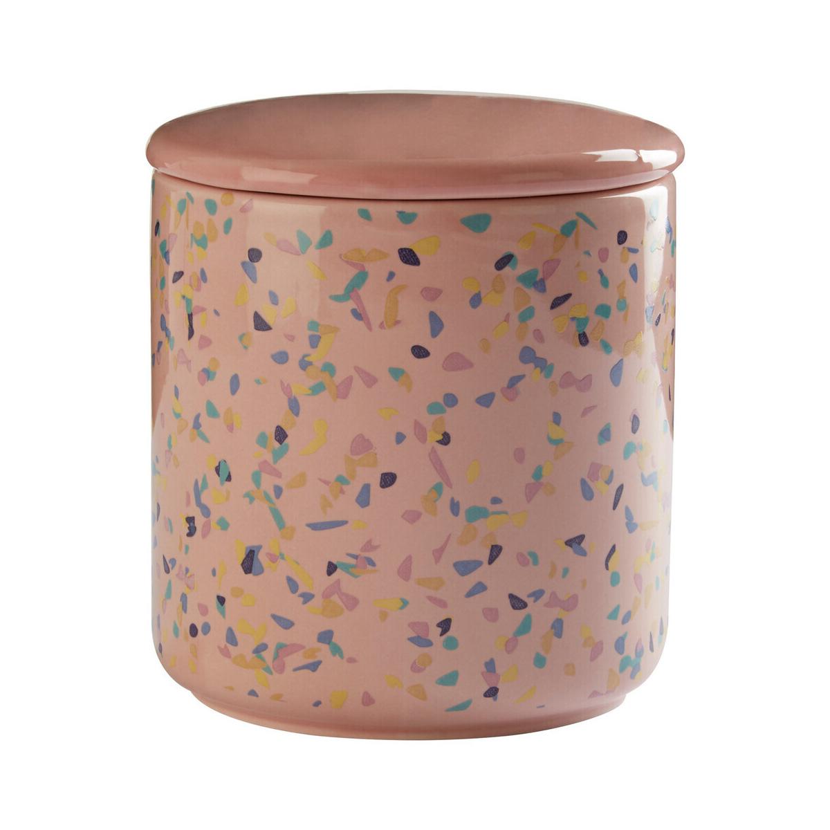 Yuki Medium Pink Terrazzo Storage Canister