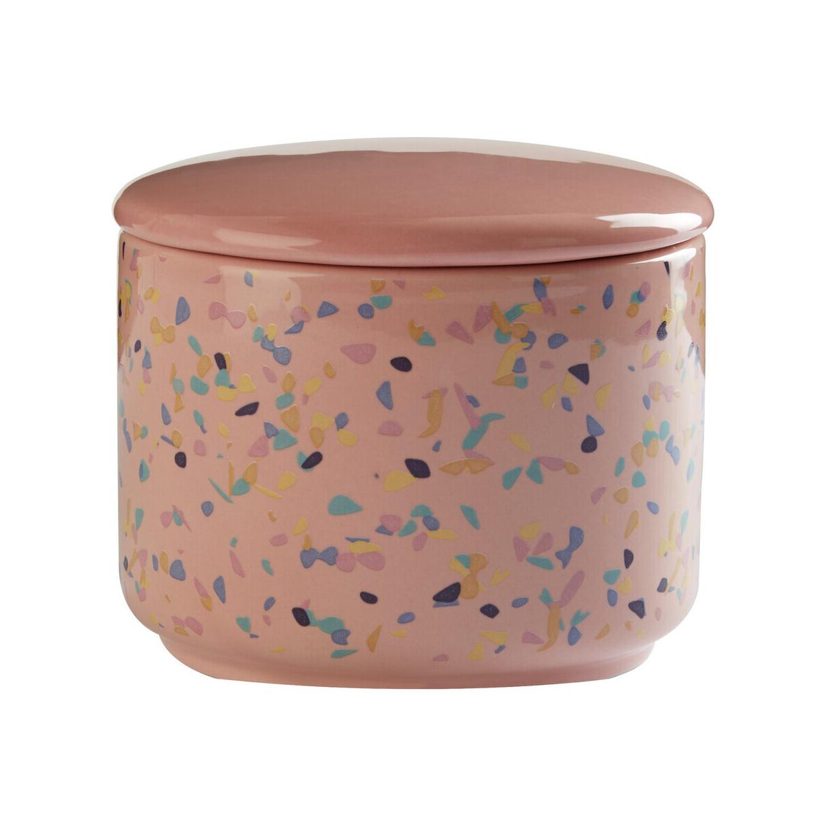 Yuki Small Pink Terrazzo Storage Canister