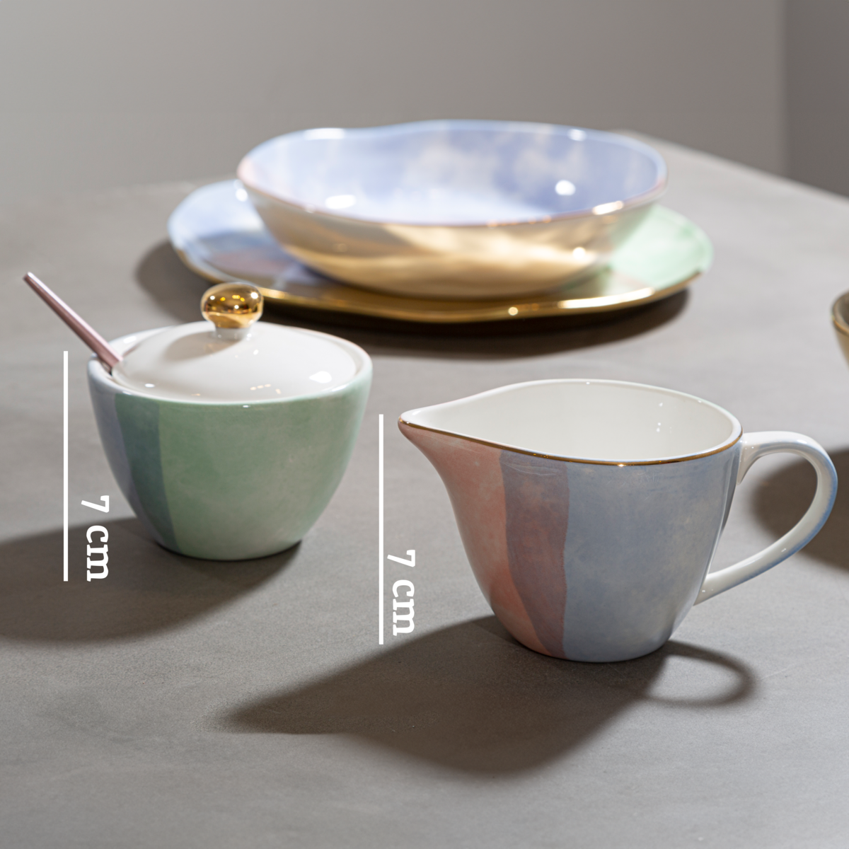 Colour Of Paradise Sugar Pot And Creamer