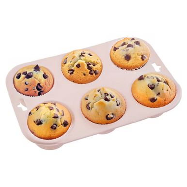 Zing Pastel Pink 6 Cup Muffin Mould